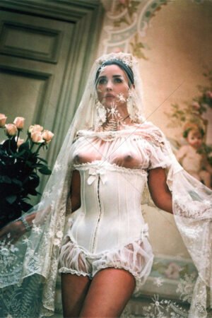 Monica Bellucci Nude Bridal Lingerie 6" x 4" Digital Download