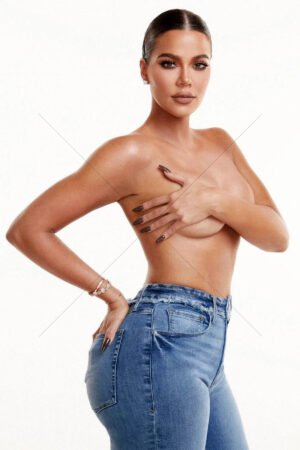 Khloe Kardashian Leaning on Wall in Bodysuit 6" x 4" Digital Download