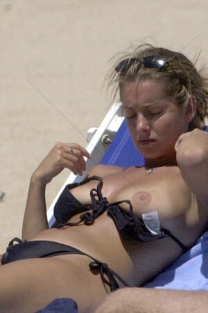Louise Redknapp Sunbathing In Bikini Slip 6" x 4" Digital Download