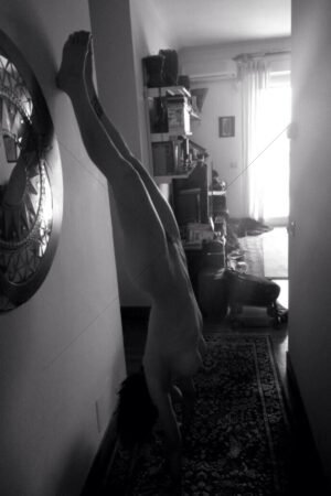 Naike Rivelli Nude Handstand Indoors 6" x 4" Photo Print