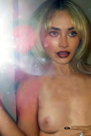 Sabrina Carpenter Flash Lens Topless Selfie 6" x 4" Digital Download