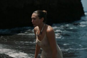 Elizabeth Olsen Exits Ocean in Wet Mesh Dress - 6" x 4" Photo Print