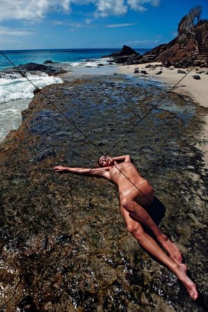 Kate Moss Nude Beach Stretch 6" x 4" Digital Download