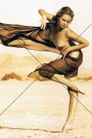 Charlize Theron Desert Dance Nude Veil Photo Print 6" x 4"