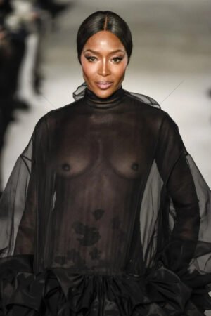 Naomi Campbell Sheer Black Dress 6" x 4" Digital Download