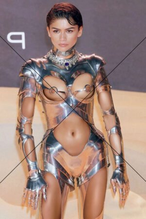Zendaya in Chrome Dress Standing Front 6" x 4" Digital Download