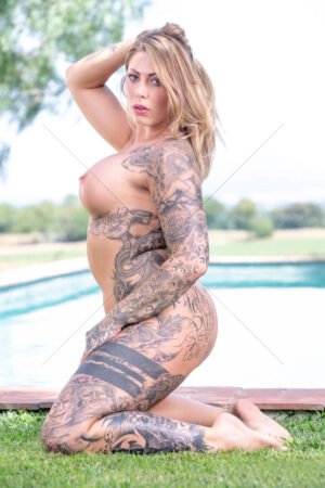 Striking Tattooed Beauty Captured in 6" x 4" Photo Print